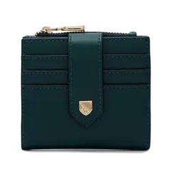 Ví Nữ Lyn Re-Edit Slim Card Short Wallet - Dark Green L25FWWA042 Màu Xanh Green
