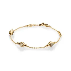 Vòng Đeo Tay Nữ Pandora Modern Lovepods Charm Bracelet Original 567354CZ Màu Vàng