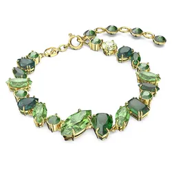Vòng Đeo Tay Nữ Swarovski Gema Bracelet Mixed Cuts, Green, Gold-Tone Plated 5652822 Màu Xanh Green