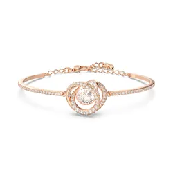 Vòng Đeo Tay Nữ Swarovski Generation Bangle White, Rose Gold-Tone Plated 5636588 Màu Vàng Hồng