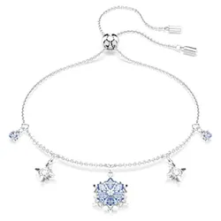 Vòng Đeo Tay Nữ Swarovski Magic Bracelet Snowflake, Blue, Rhodium Plated 5734244 Màu Xanh Bạc