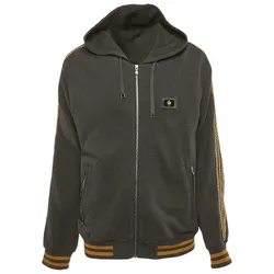 Áo Khoác Nam Dolce & Gabbana D&G Charcoal Grey Cotton Knit Lace Trim Detail Hooded Jacket khoacdolceni2-2 Màu Xám Size 50