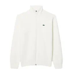 Áo Khoác Nam Lacoste Men's Ribbed Knit Zip-Up Golf Sweater AH4811 - 70V Màu Trắng Size 3