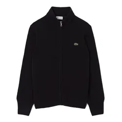 Áo Khoác Nam Lacoste Men's Wool Zip-Up Sweater AH5181-031 Màu Đen Size 3