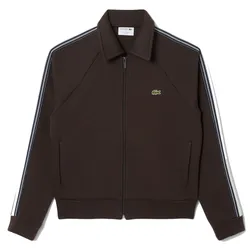 Áo Khoác Nỉ Nam Lacoste Men's Zip Up Sweatshirt Regular SH5927-SKB Màu Nâu Đen Size 3