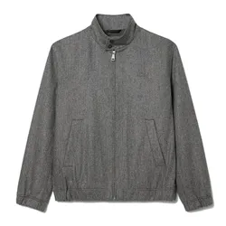 Áo Khoác Nỉ Nam Lacoste Wool Harrington Men Grey Jackets & Coats BH5526-UWC Màu Xám Size 46