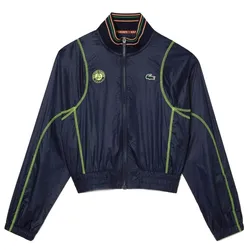 Áo Khoác Nữ Lacoste Roland Garros Edition Post-Match Cropped Jacket BF6373 00 ZWI Màu Xanh Navy Size 34
