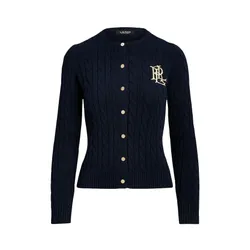 Áo Len Nữ Ralph Lauren Knit Cardigan Long-sleeve With Logo In Marine Blue - 200954917002 Màu Xanh Navy Size S