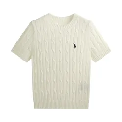 Áo Len Nữ Ralph Lauren Cable Knit Sweater Short Sleeve In White - 211910987500 Màu Trắng Size S