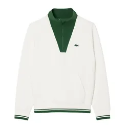 Áo Nỉ Sweater Nữ Lacoste Women's Tennis Heritage UV Protect Sweatshirt SF8634-51 X0N Màu Trắng Size 34