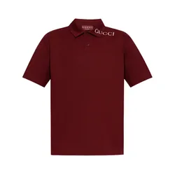 Áo Polo Nam Gucci Dropped Shoulder With Logo Print In Burgundy - 806255-XJG14-6317 Màu Đỏ Size XS