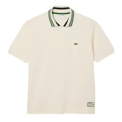 Áo Polo Nam Lacoste French Made Classic Fit Stripe Collar PH5421 XFJ Màu Be Nhạt Size 4