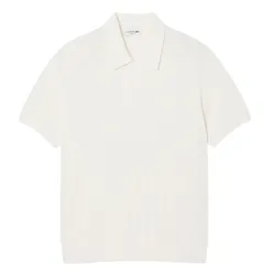 Áo Polo Nam Lacoste Men's Classic Collar Soft Ribbed Knit Sweater AH5339-70V Màu Trắng Size 3