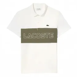 Áo Polo Nam Lacoste Men's Regular Fit Stretch Mini Piqué Polo Shirt PH1470 - IMI Màu Trắng Size 3