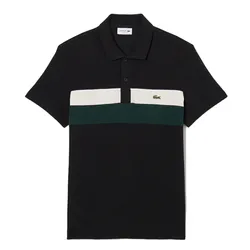 Áo Polo Nam Lacoste Regular Fit Colour Block Petit Piqué Shirt Black PH5918 6XH Màu Đen Size 3