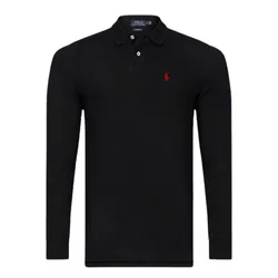 Áo Polo Nam Ralph Lauren Long-sleeved Slim Fit RA4685834 Màu Đen Size S
