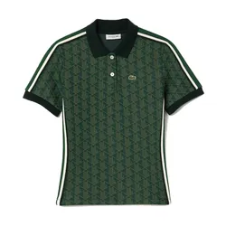 Áo Polo Nữ Lacoste Slim Fit Monogram DF3364-51-ICL Màu Xanh Green Size 36