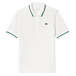 Áo Polo Nữ Lacoste Women's UV Protect Stripe Collar Tennis PF0965 54N 737 Màu Trắng Size 38