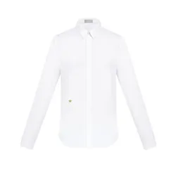 Áo Sơ Mi Nam Dior Homme With Bee Logo Embroidered In White - 733C554B2088 Màu Trắng Size 38