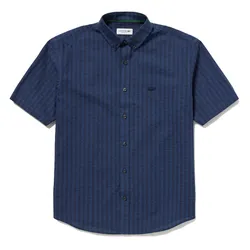 Áo Sơ Mi Nam Lacoste Men's Printed Jacquard Chambray Oxford Shirt CH4730-166 Màu Xanh Navy Size 38