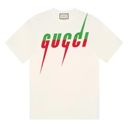 Áo Thun Nam Gucci Blade With Logo Print In White T-Shirt 863004 XJAZY 9037 Màu Trắng Size S