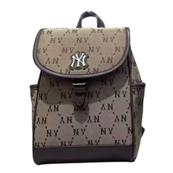 Balo MLB Diamond Monogram Jacquard New York Yankees Backpack 7ABKM046N-50BRS Màu Nâu