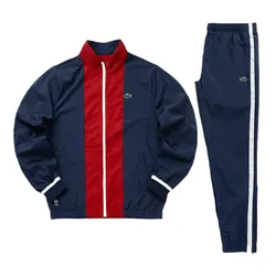 Bộ Thể Thao Nam Lacoste Training Blue/Red Tracksuit Set WH7581-1 Màu Xanh Đỏ Size S