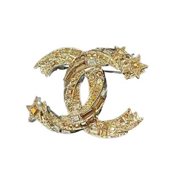 Cài Áo Nữ Chanel Fully Fitted Comet Brooch Màu Vàng Gold
