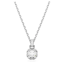 Dây Chuyền Nữ Swarovski Birthstone Pendant Square Cut April White Rhodium Plated 5651704 Màu Bạc Trắng