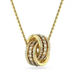 Dây Chuyền Nữ Swarovski Hyperbola Pendant Intertwined Circles White Gold-Tone Plated 5646723 Màu Vàng Gold