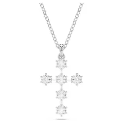 Dây Chuyền Nữ Swarovski Insigne Pendant Round Cut, Cross, White, Rhodium Plated 5675576 Màu Bạc