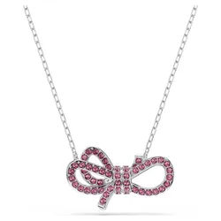 Dây Chuyền Nữ Swarovski Lifelong Bow Pendant Bow, Pink, Rhodium Plated 5723556 Màu Hồng
