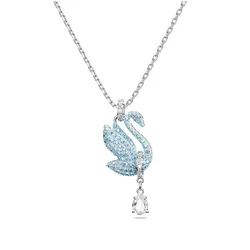 Dây Chuyền Nữ Swarovski Swan, Blue, Rhodium Plated 5660597 Màu Xanh Bạc