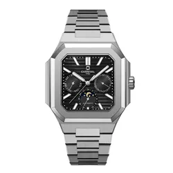 Đồng Hồ Nam Carnival 42mm 8187G-VT-D Màu Đen Bạc