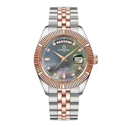 Đồng Hồ Nam Carnival Quartz Watch 8190G-CH-DK Màu Demi Mặt Đen