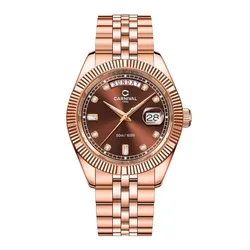 Đồng Hồ Nam Carnival Quartz Watch 8190G-VH-N Màu Vàng Hồng/Nâu