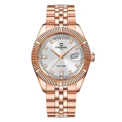 Đồng Hồ Nam Carnival Quartz Watch 8190G-VH-T Màu Vàng Hồng