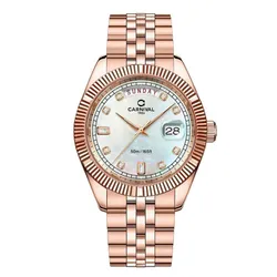 Đồng Hồ Nam Carnival Quartz Watch 8190G-VH-TK Màu Vàng Hồng/Trắng