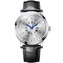 Đồng Hồ Nam Lobinni LB1018G-D3 Màu Bạc Đen