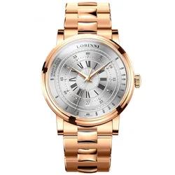 Đồng Hồ Nam Lobinni LB1018G-T1 Màu Vàng Hồng