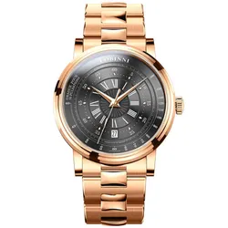 Đồng Hồ Nam Lobinni LB1018G-T2 Màu Vàng Hồng