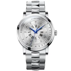 Đồng Hồ Nam Lobinni LB1018G-T3 Màu Bạc