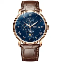 Đồng Hồ Nam Lobinni LB11023G-D2 Màu Nâu Vàng