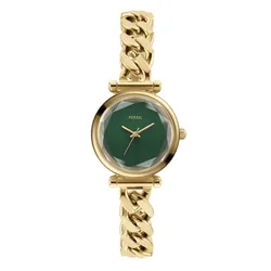 Đồng Hồ Nữ Fossil Carlie Stainless Steel Watch ES5441 Màu Vàng/Xanh