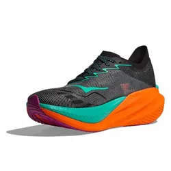 Giày Chạy Bộ Nữ Hoka Mach X 2 Wide 1162410-BCQ Màu Đen Cam Size 9US