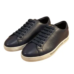 Giày Sneakers Nam Dolce & Gabbana D&G Navy Calf Leather Shoes CS1735 A8L37 Màu Xanh Navy Size 5