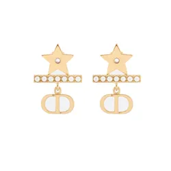 Khuyên Tai Nữ Dior  Petit CD Earrings Màu Vàng