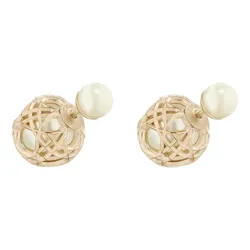 Khuyên Tai Nữ Dior Tribal Earrings Màu Vàng Hồng