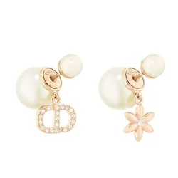 Khuyên Tai Nữ Dior Tribales Earrings E4408WOMCY_D03S Màu Vàng/Trắng