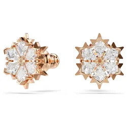 Khuyên Tai Nữ Swarovski Magic Stud Earrings Snowflake, White, Rose gold-tone Plated 5627348 Màu Vàng Hồng